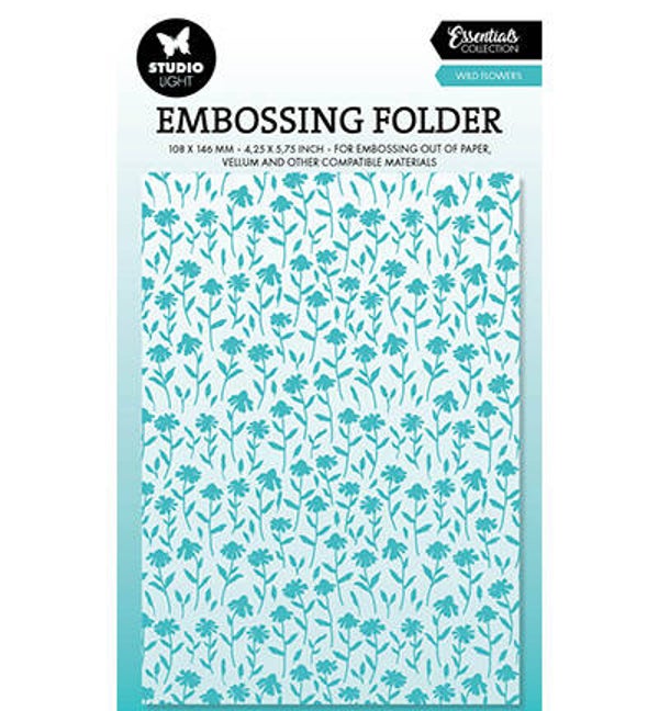studio light embossingfolder Wild Flowers Essentials nr.28     SL-ES-EMB28