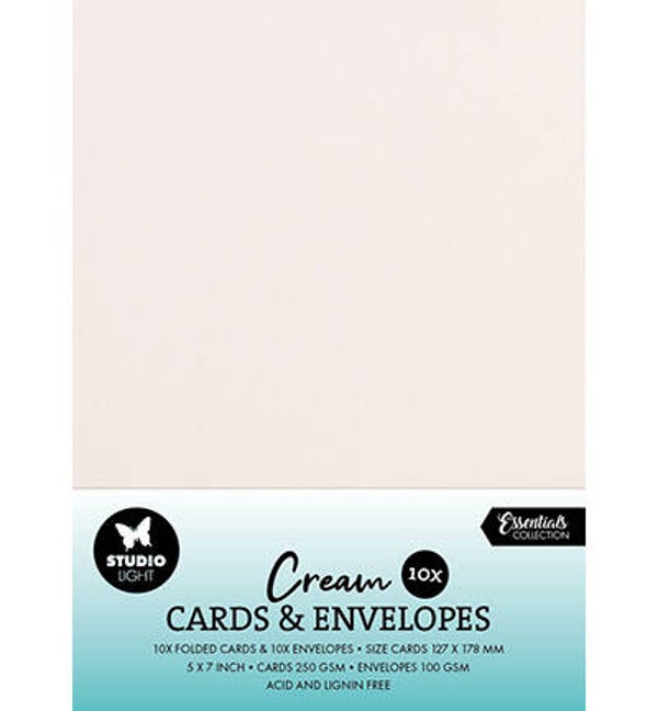 studio light Cards & Envelopes Creme Consumables nr.06    SL-CO-CE06