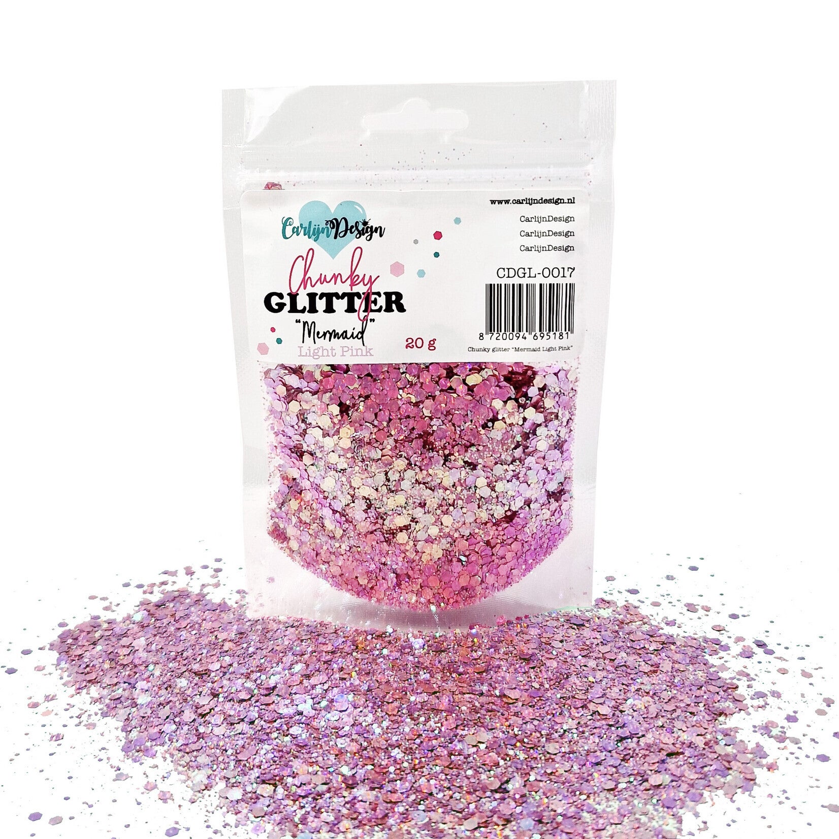 Chunky glitter Mermaid Light Pink : CDGL-0017