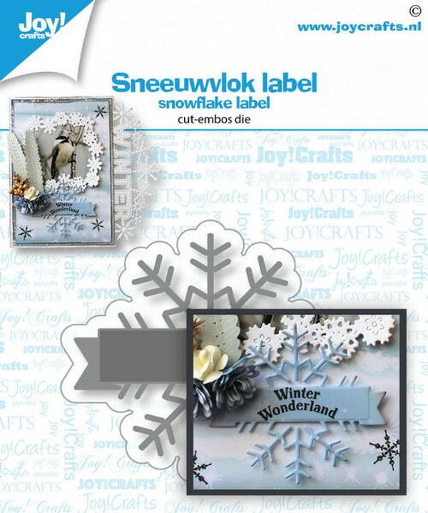 Joy! stencil Sneeuwvlok label - 6002/1532