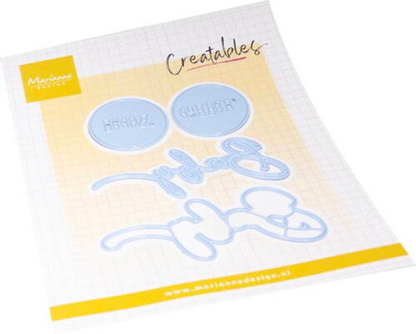 Creatables stencil Baby boy & girl text     LR0894