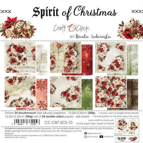 Craft O Clock Set of Papers Spirit of Christmas     CC-C87-SCS-10
