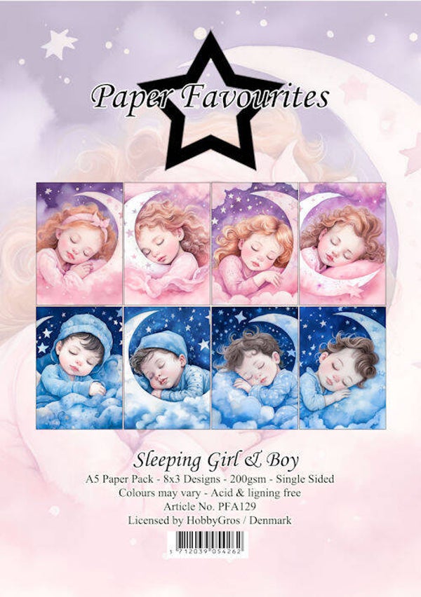 Paper Favourites A5 Sleeping Girl & Boy    PFA129