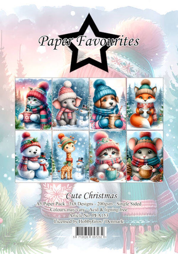 Paper Favourites A5 Cute Christmas     PFA153