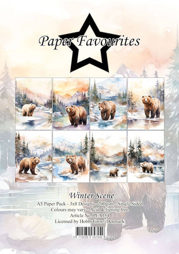 Paper Favourites A5 Winter Scene    PFA154