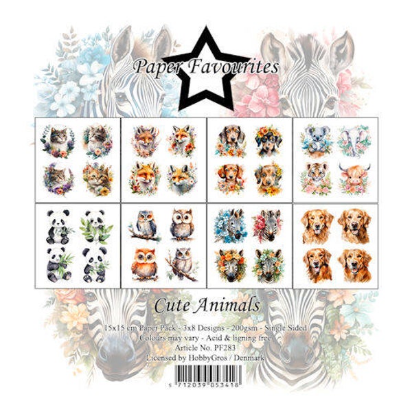 Paper Favourites 15x15 cm Cute Animals    PF283