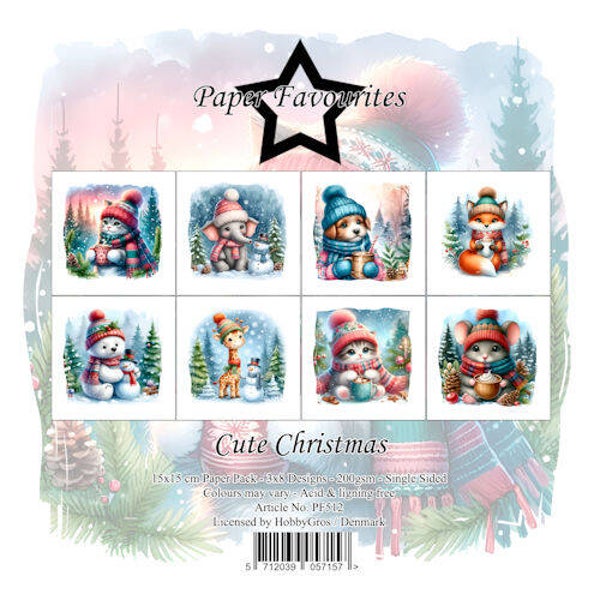 Paper Favourites 15x15 cm Cute Christmas    PF512