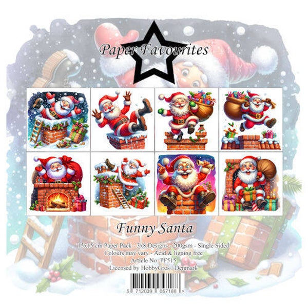 Paper Favourites 15x15 cm Funny Santa    PF515
