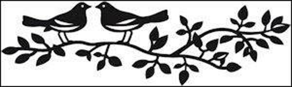 Craftables stencil birds silhouette - CR1264