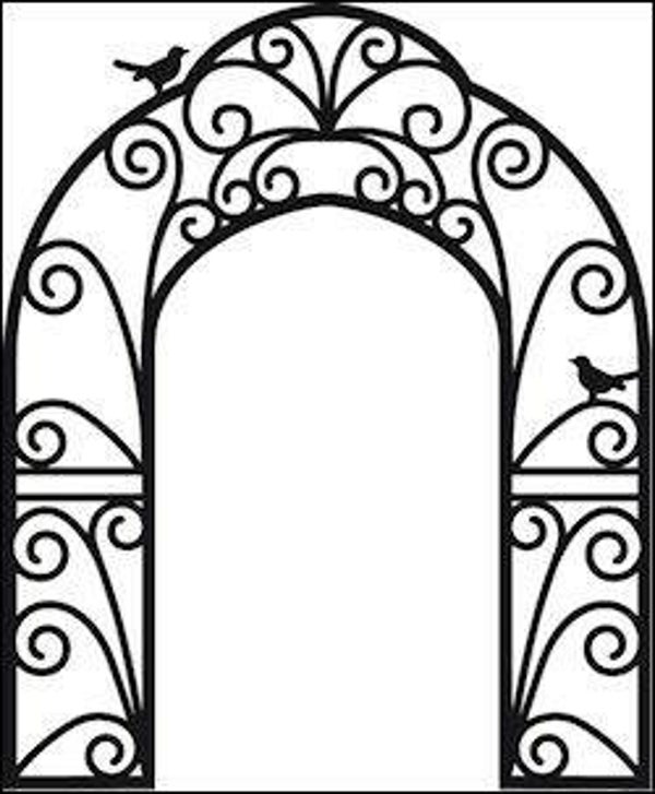 Craftables stencil birds pergola - CR1265