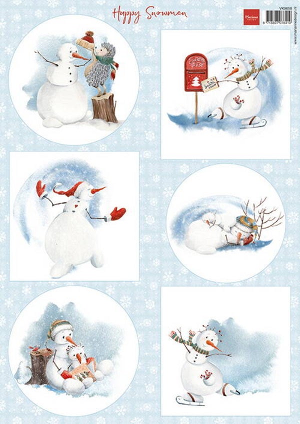 MD knipvel Happy Snowmen     VK9658