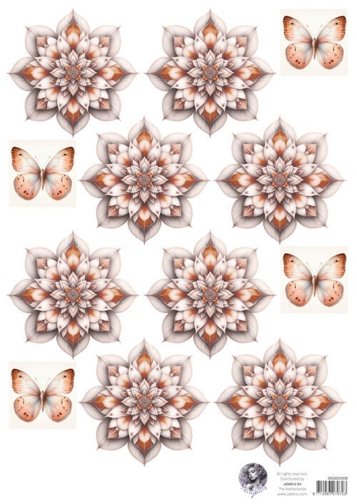 Fairybells combi knipvel voor pop-up en decoupage - roze A     99083/008