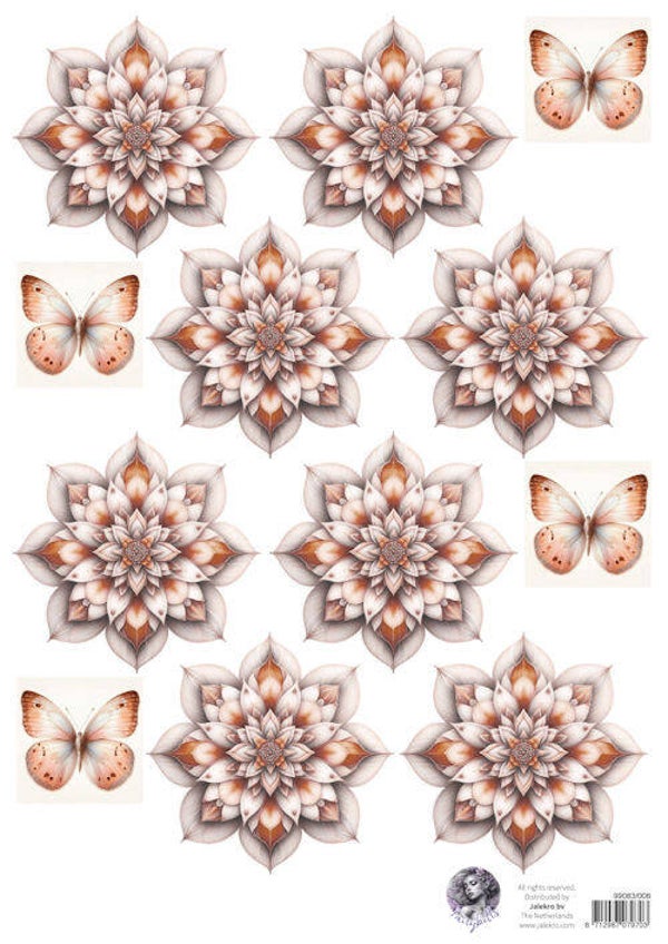 Fairybells combi knipvel voor pop-up en decoupage - roze A     99083/008