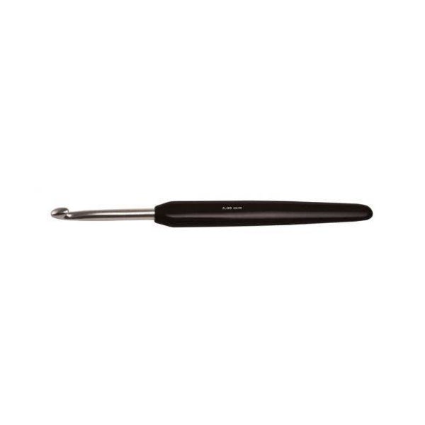 KnitPro Aluminium haaknaald softgrip 4.00mm zwart