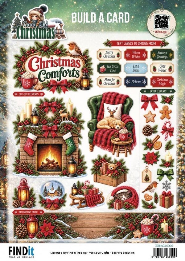 Berrie's Beauties- Build A Card - Good Old Christmas - Christmas Comforts     BBBAC10006