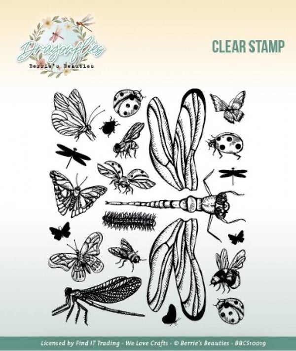 Clear Stamp- Berrie's Beauties - Dragonflies      BBCS10019