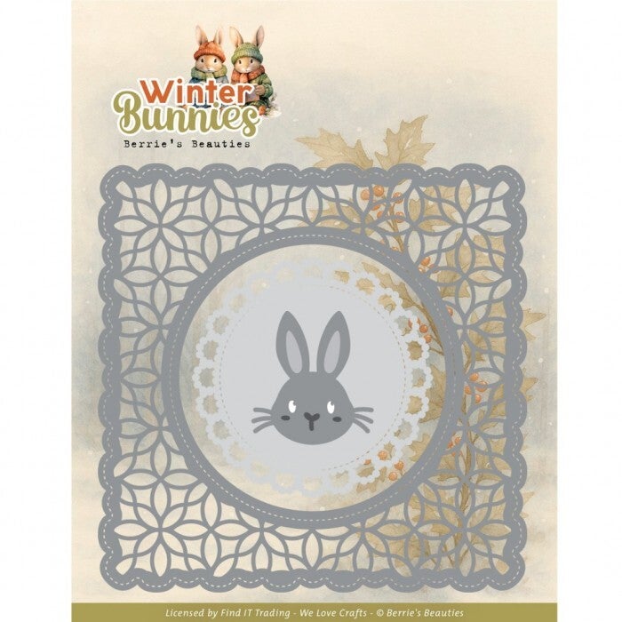 Berries Beauties - Winter Bunnies - Bunny Frame     BBD10080
