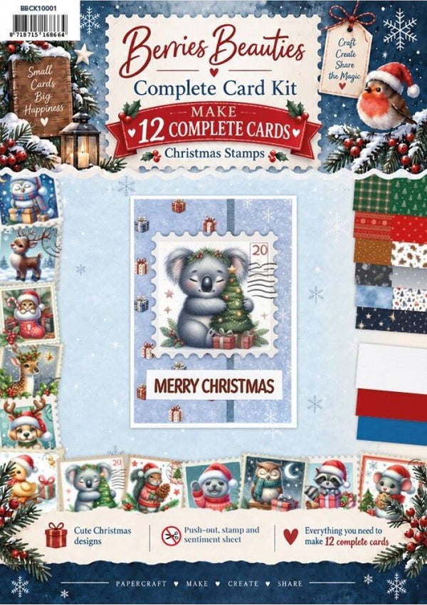 Berrie's Beauties - Complete Card Kit - Christmas Stamps Animals     BBCK10001