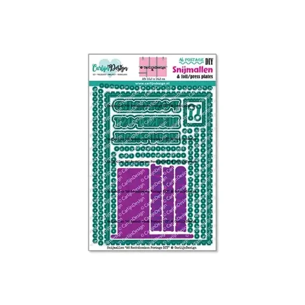 carlijn design A6 Rechthoeken Postage DIY Snijmallen