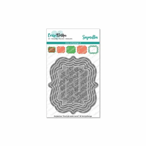 carlijn design Sierlijk kader kerst snijmallen