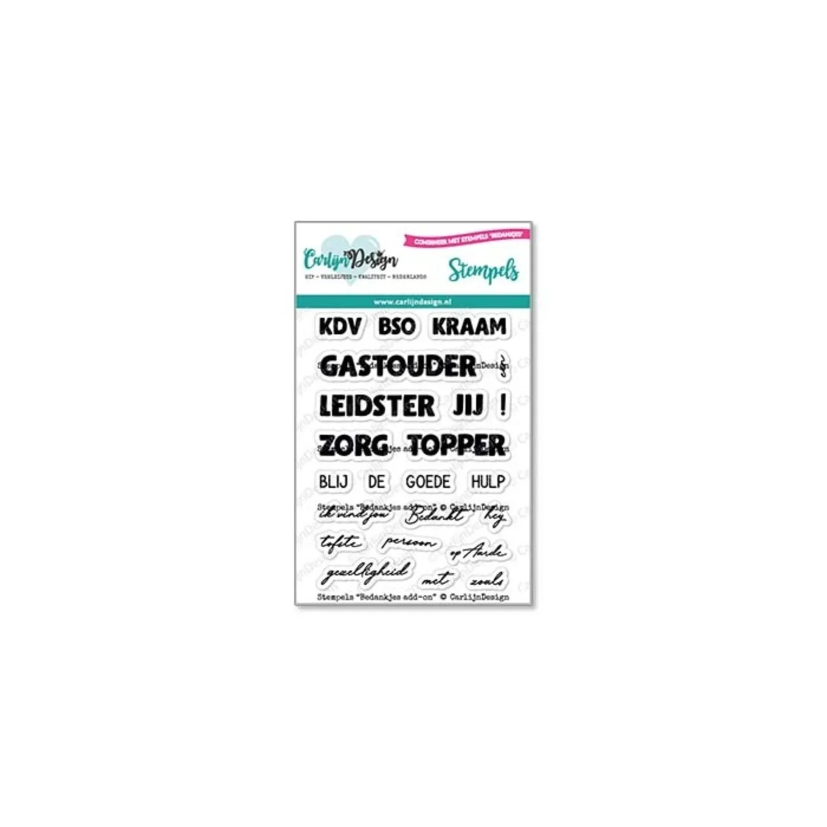 Carlijn design Stempels Bedankjes add-on    CDST-0122
