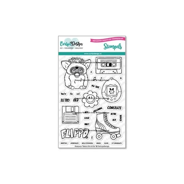 carlijn design Stempels Retro 80s & 90s    CDST-0117