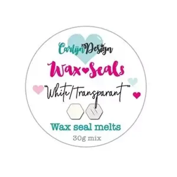 Waxzegel melts White/Transparant CDWX-0034