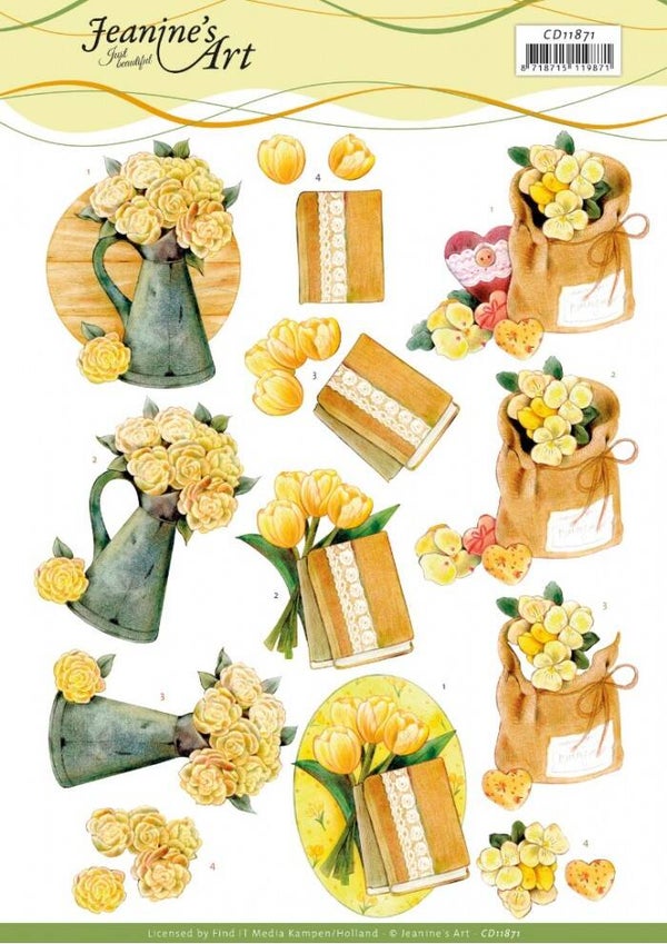 Jeanine's Art - Yellow Flowers    CD11871
