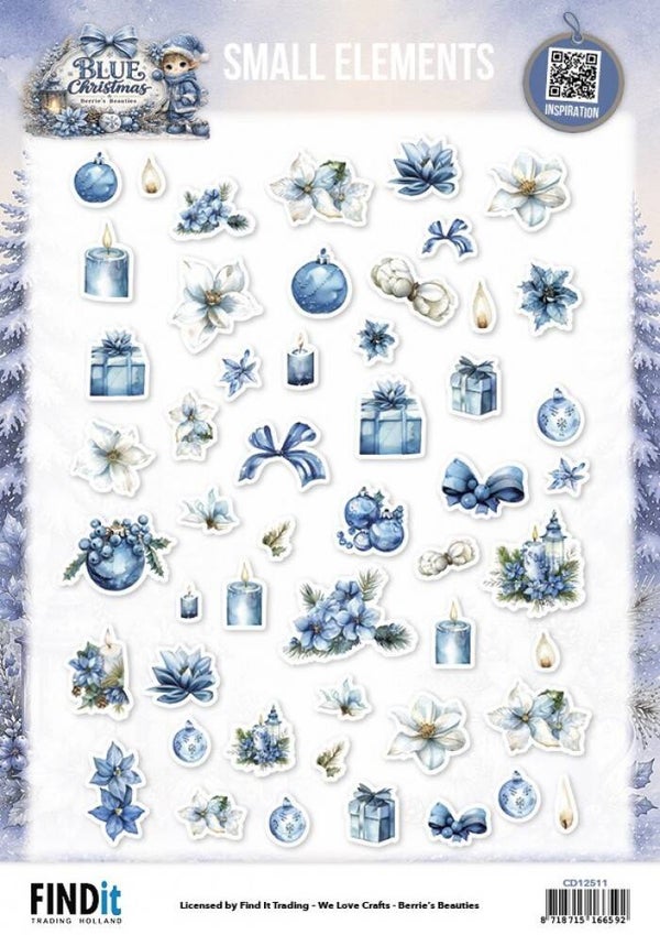Berries Beauties - Blue Christmas - Small Elements     CD12511