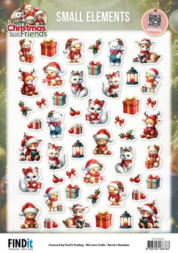 Berries Beauties - Furry Christmas Friends - Small Elements     CD12529