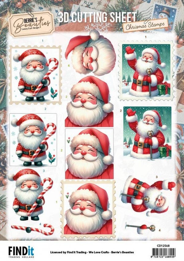 Berrie's Beauties - Christmas Stamps - Santa Claus