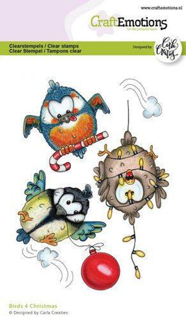 CraftEmotions clearstamps A6 - Birds 4 Christmas Carla Creaties : 130501/1572