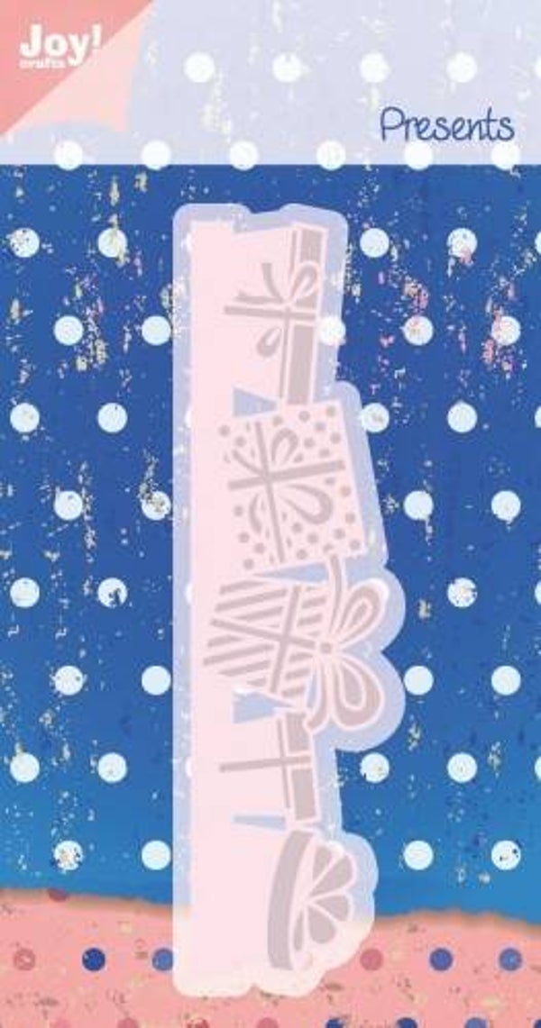 Cutting & Embossing stencil - rand met kadootjes 6002/0351