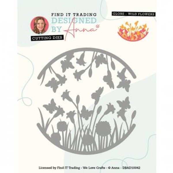 Designed By Anna - Mix And Match Cutting Dies - Globe Wildflowers    DBAD10042