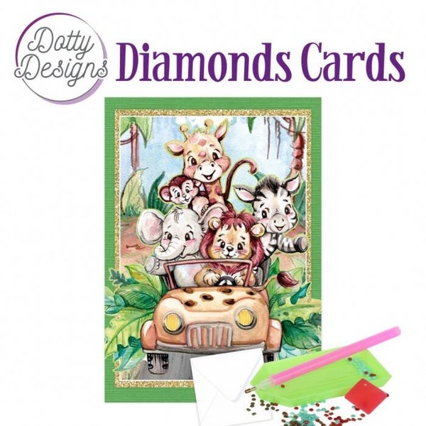 Dotty Designs Diamond Cards - Jungle Car    DDDC1172