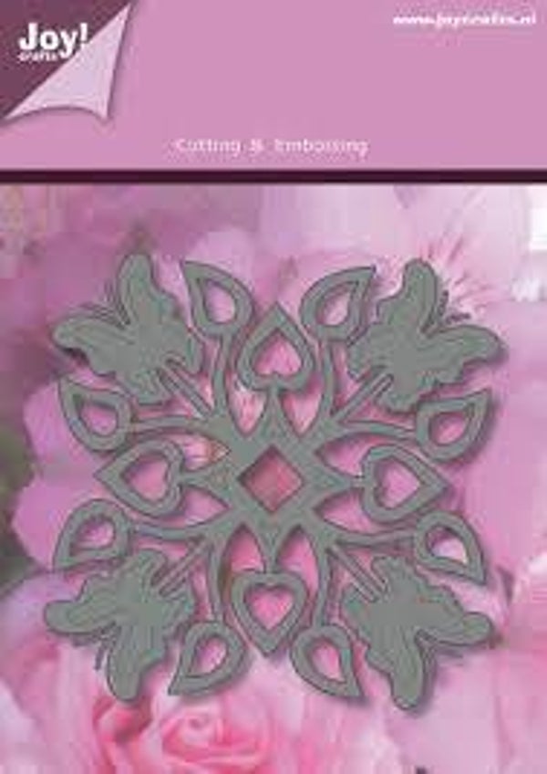 Joycrafts mal vierkant blad en vlinder - 1201/0093