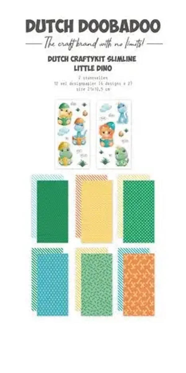 Dutch Doobadoo Crafty Paper Slimline Little Dino (473.005.043)