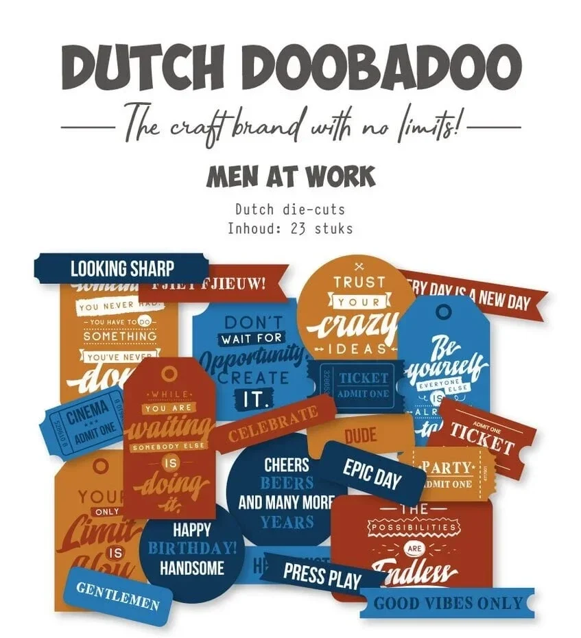 Dutch Doobadoo Dutch Die-Cuts Men at Work Labels (474.007.046)