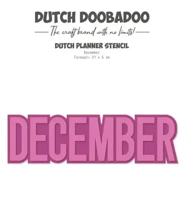 Dutch Doobadoo Dutch Planner Stencil A5 December (470.784.348)
