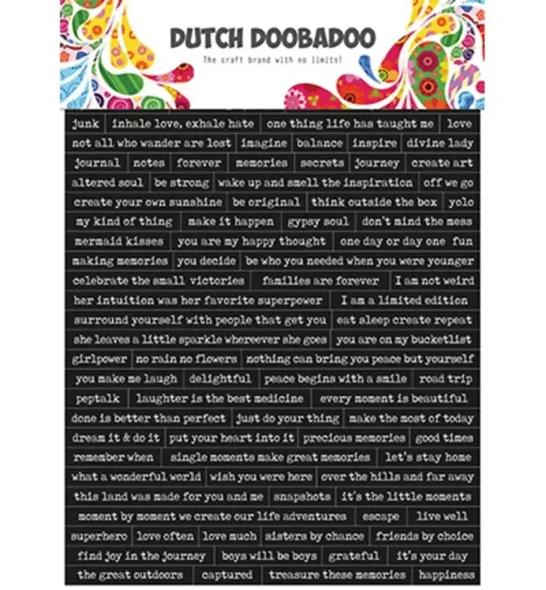 Dutch Doobadoo - Sticker A5 Quotes      491.200.001