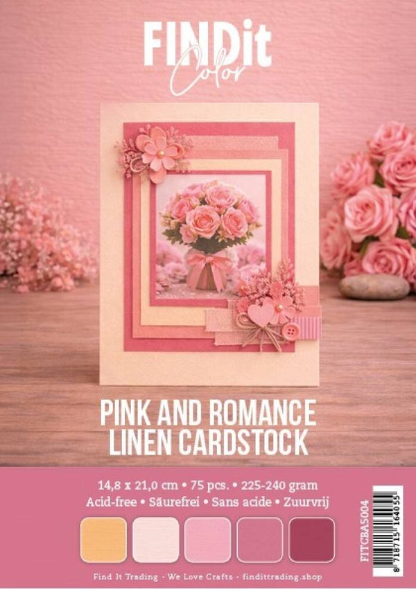Linen Cardstock Pack A5 - Pink and Romance Pack     FITCBA5004