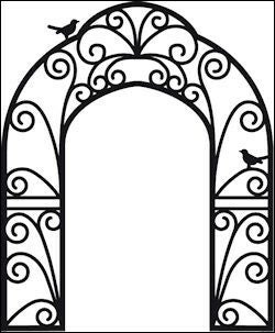 Craftables stencil birds pergola - CR1265