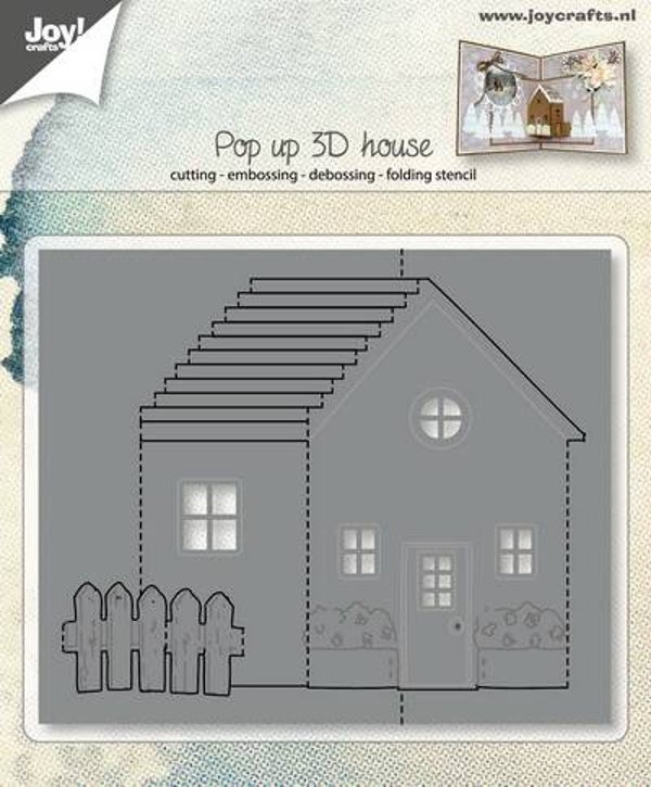 Pop-up Snij-debosstencil -popup 3d house -  6003/2015