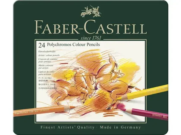Faber-Castell Polychromos etui à 24 stuks