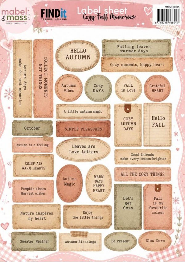 Mabel & Moss - Cozy Fall Memories - Label Sheet