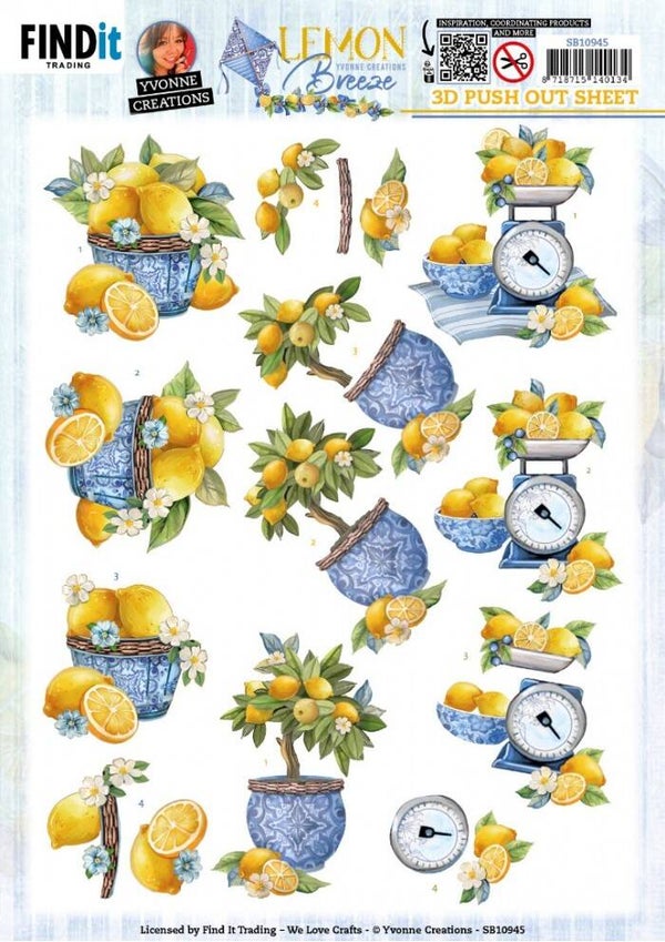 3D Push Out - Yvonne Creations - Lemon Breeze - Lemon Tree     SB10945