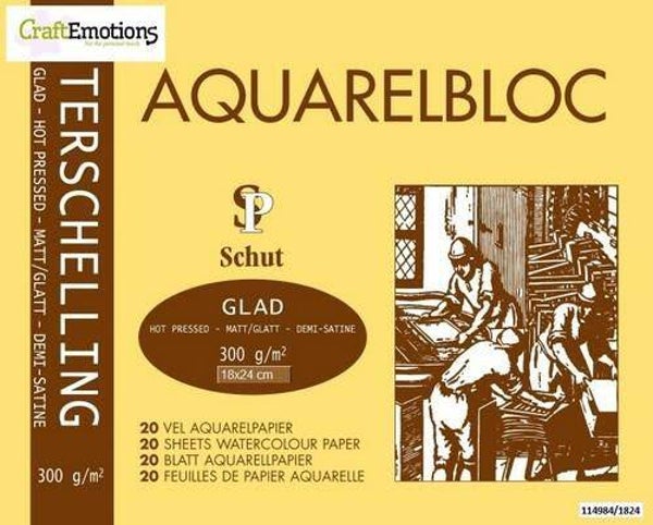 Terschelling Aquarelblok glad 18x24cm 300 gram - 20 sheets