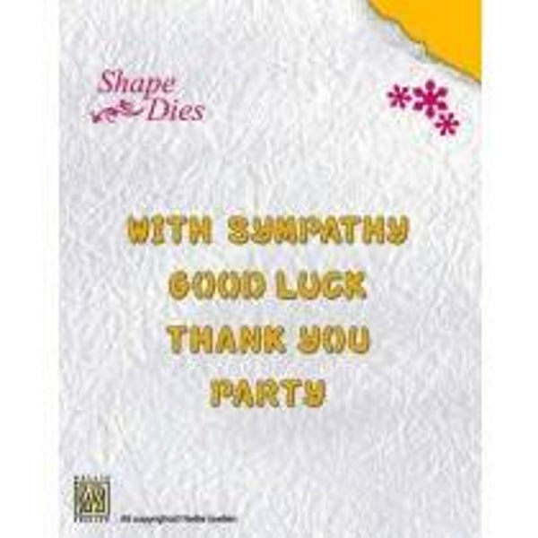 Nellies Shape Dies  "Engelse teksten-2" - SD032