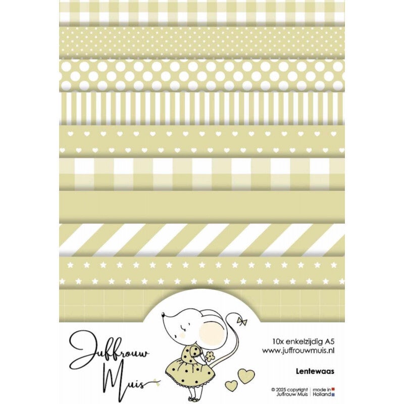 Juffrouw muis Tiny Cardstock - lentewaas