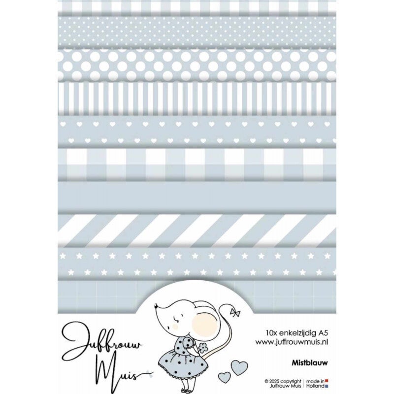 Juffrouw muis Tiny Cardstock Mistblauw